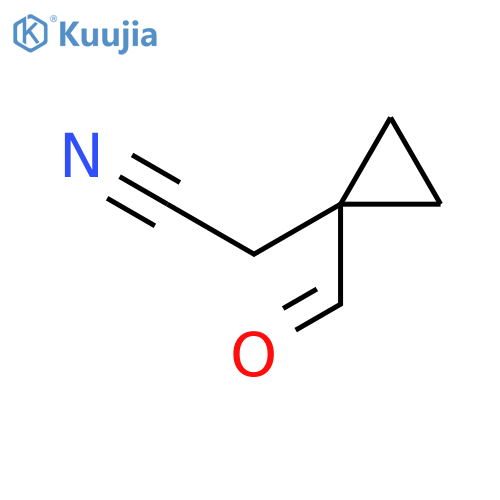 Cyclopropaneacetonitrile, 1-formyl- structure