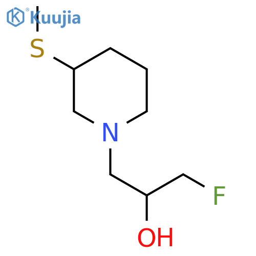 1-Fluoro-3-[3-(methylsulfanyl)piperidin-1-yl]propan-2-ol structure