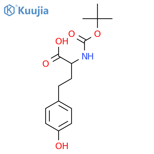 (S)-2-((tert-Butoxycarbonyl)amino)-4-(4-hydroxyphenyl)butanoic acid structure