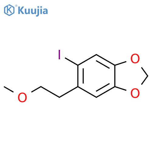 1,3-Benzodioxole, 5-iodo-6-(2-methoxyethyl)- structure