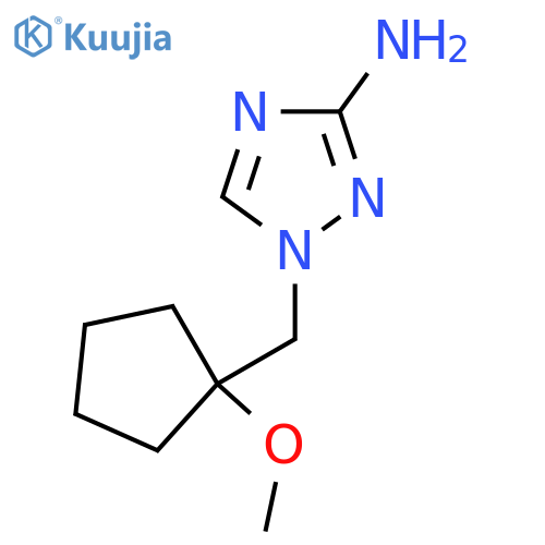 1-[(1-Methoxycyclopentyl)methyl]-1H-1,2,4-triazol-3-amine structure