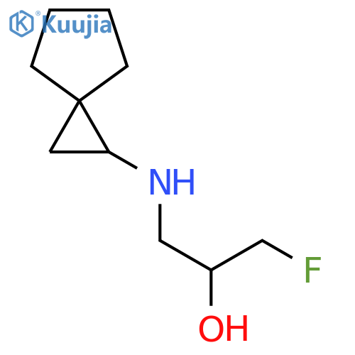 1-Fluoro-3-({spiro[2.4]heptan-1-yl}amino)propan-2-ol structure