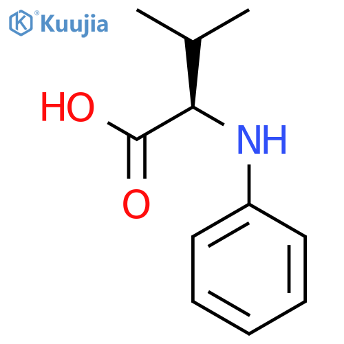 D-Valine, N-phenyl- structure