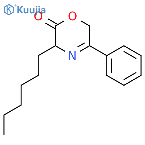 2H-1,4-Oxazin-2-one, 3-hexyl-3,6-dihydro-5-phenyl- structure