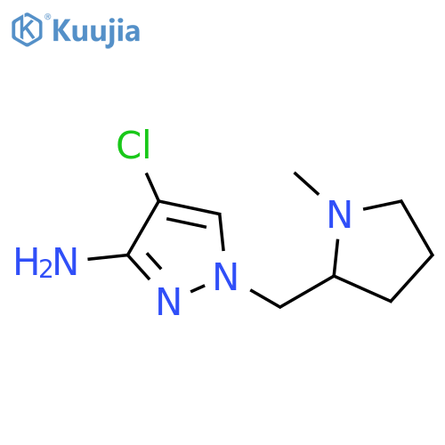 4-Chloro-1-[(1-methylpyrrolidin-2-yl)methyl]-1H-pyrazol-3-amine structure