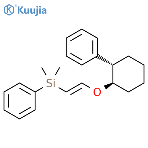 Silane, dimethylphenyl[(1E)-2-[[(1R,2S)-2-phenylcyclohexyl]oxy]ethenyl]- structure