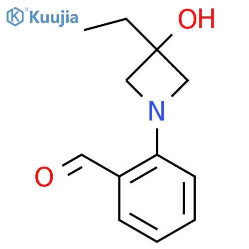 2-(3-Ethyl-3-hydroxyazetidin-1-yl)benzaldehyde structure