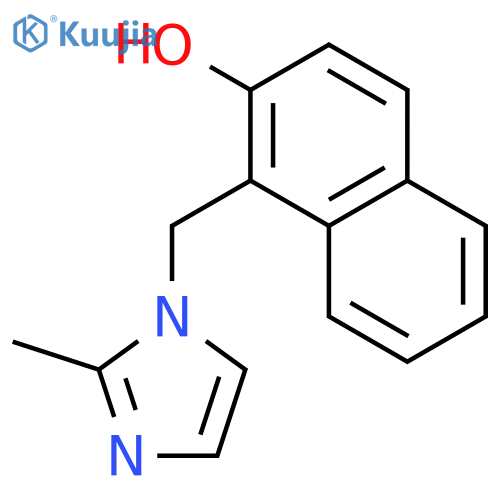 2-Naphthalenol, 1-[(2-methyl-1H-imidazol-1-yl)methyl]- structure