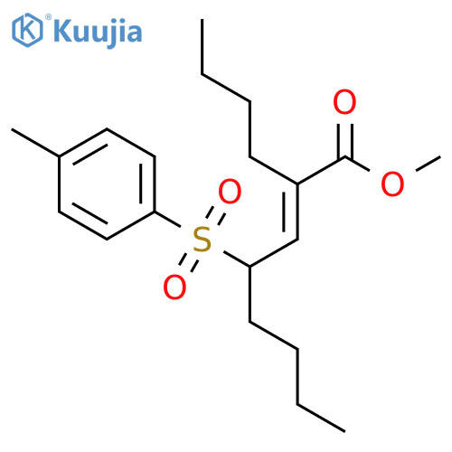 2-Octenoic acid, 2-butyl-4-[(4-methylphenyl)sulfonyl]-, methyl ester, (E)- structure