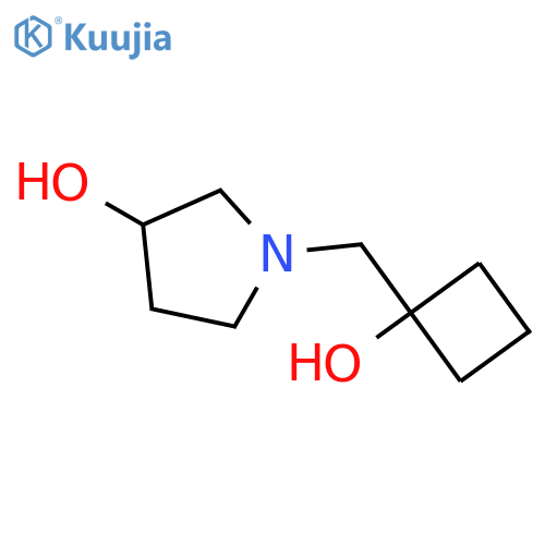1-[(1-Hydroxycyclobutyl)methyl]pyrrolidin-3-ol structure