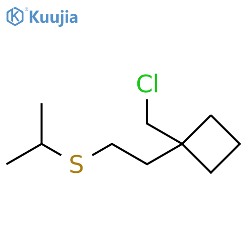 Cyclobutane, 1-(chloromethyl)-1-[2-[(1-methylethyl)thio]ethyl]- structure