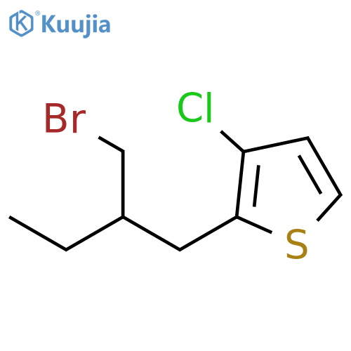 Thiophene, 2-[2-(bromomethyl)butyl]-3-chloro- structure