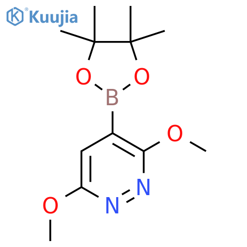 3,6-Dimethoxy-4-(4,4,5,5-tetramethyl-1,3,2-dioxaborolan-2-yl)pyridazine structure