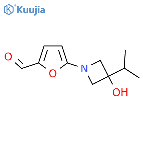 5-[3-Hydroxy-3-(propan-2-yl)azetidin-1-yl]furan-2-carbaldehyde structure