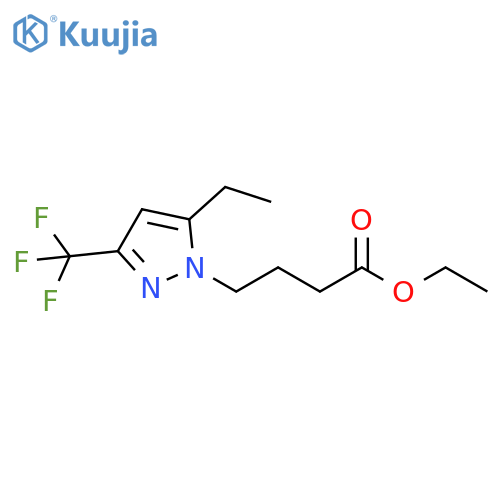 ethyl 4-[5-ethyl-3-(trifluoromethyl)-1H-pyrazol-1-yl]butanoate structure