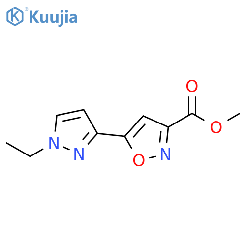 methyl 5-(1-ethyl-1H-pyrazol-3-yl)isoxazole-3-carboxylate structure