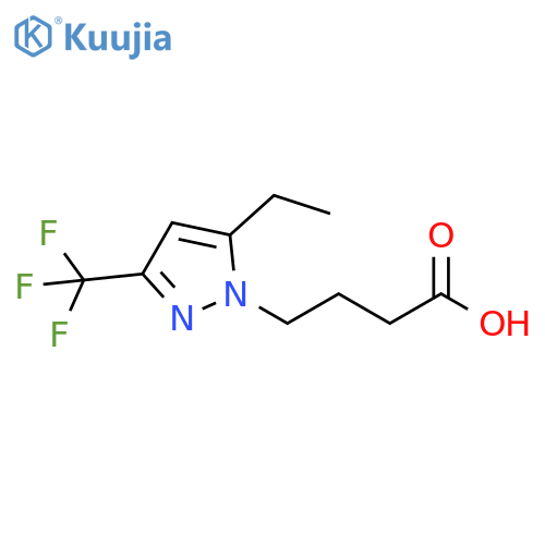 4-[5-ethyl-3-(trifluoromethyl)-1H-pyrazol-1-yl]butanoic acid structure