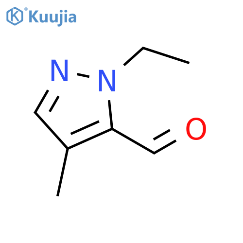 1-ethyl-4-methyl-1H-pyrazole-5-carbaldehyde structure