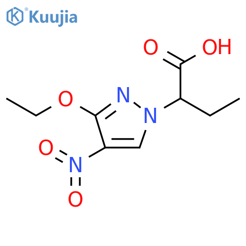 1H-Pyrazole-1-acetic acid, 3-ethoxy-α-ethyl-4-nitro- structure