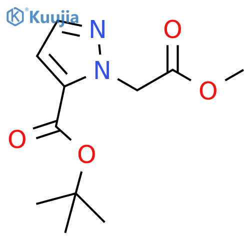 tert-butyl 1-(2-methoxy-2-oxoethyl)-1H-pyrazole-5-carboxylate structure