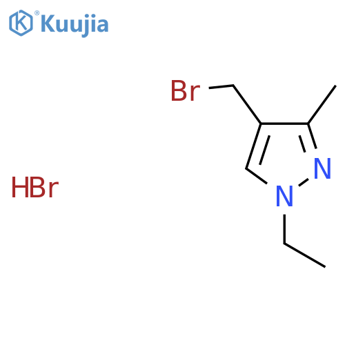 4-(Bromomethyl)-1-ethyl-3-methylpyrazole;hydrobromide structure
