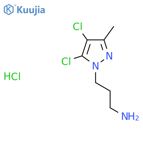 3-(4,5-Dichloro-3-methyl-1H-pyrazol-1-yl)propan-1-amine hydrochloride structure