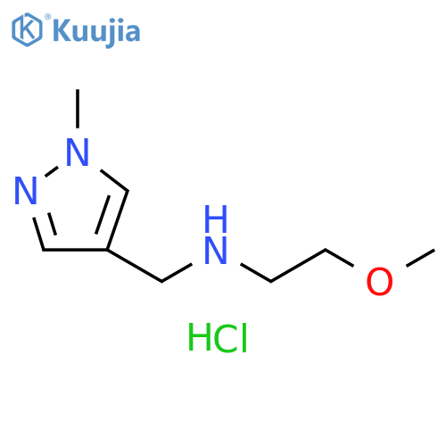1H-Pyrazole-4-methanamine, N-(2-methoxyethyl)-1-methyl-, hydrochloride (1:1) structure
