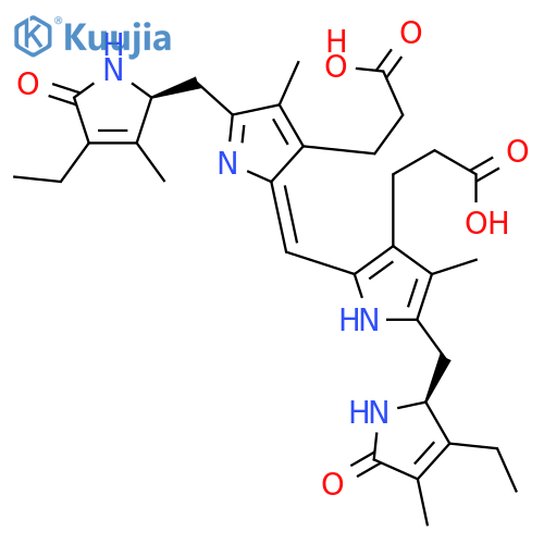 21H-Biline-8,12-dipropanoicacid,3,18-diethyl-1,4,5,15,16,19,22,24-octahydro-2,7,13,17-tetramethyl-1,19-dioxo- structure