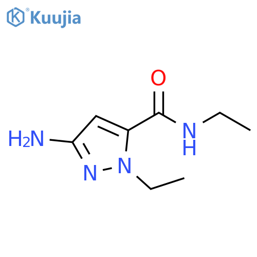 3-amino-N,1-diethyl-1H-pyrazole-5-carboxamide structure