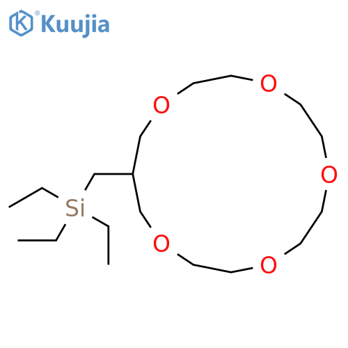 Silane, triethyl(1,4,7,10,13-pentaoxacyclohexadec-15-ylmethyl)- structure