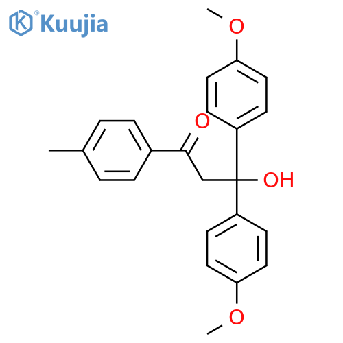1-Propanone, 3-hydroxy-3,3-bis(4-methoxyphenyl)-1-(4-methylphenyl)- structure