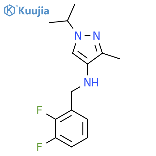N-[(2,3-difluorophenyl)methyl]-3-methyl-1-(propan-2-yl)-1H-pyrazol-4-amine structure