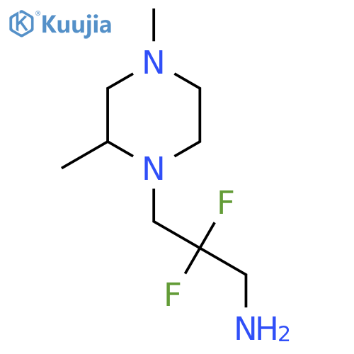 3-(2,4-Dimethylpiperazin-1-yl)-2,2-difluoropropan-1-amine structure