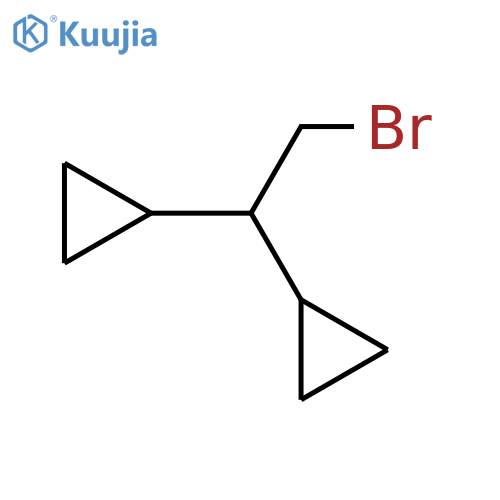 (2-Bromo-1-cyclopropylethyl)cyclopropane structure