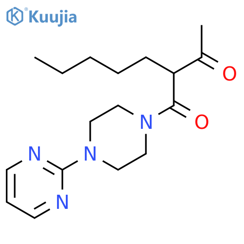 Piperazine, 1-(2-acetyl-1-oxoheptyl)-4-(2-pyrimidinyl)- structure