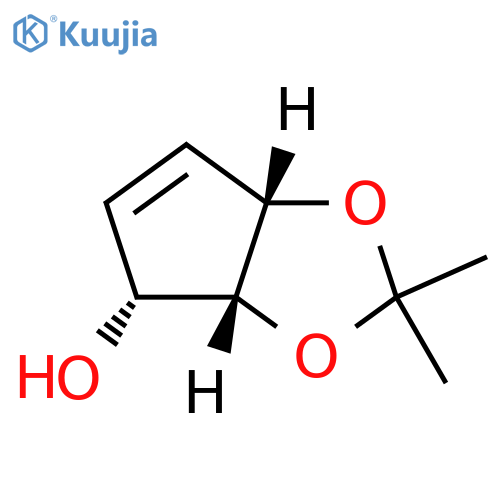 (3aR,4R,6aS)-2,2-dimethyl-2H,3aH,4H,6aH-cyclopenta[d][1,3]dioxol-4-ol structure