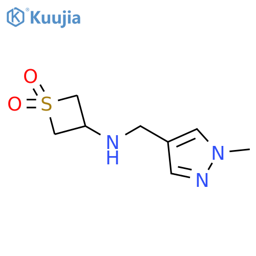 1H-Pyrazole-4-methanamine, N-(1,1-dioxido-3-thietanyl)-1-methyl- structure