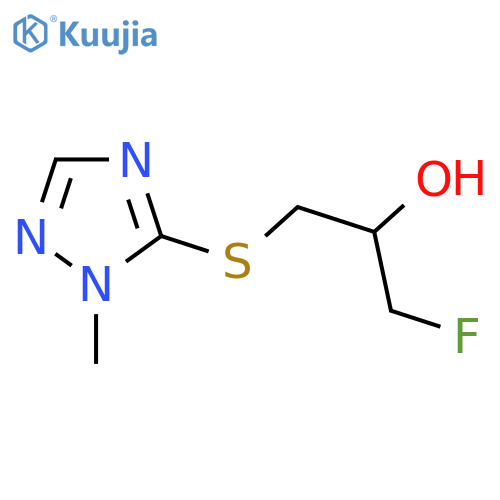 1-fluoro-3-[(1-methyl-1H-1,2,4-triazol-5-yl)sulfanyl]propan-2-ol structure