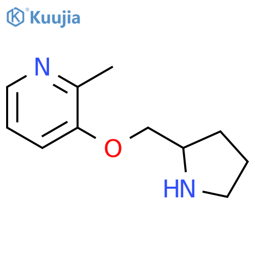 2-methyl-3-[(pyrrolidin-2-yl)methoxy]pyridine structure