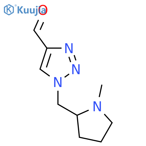 1-((1-methylpyrrolidin-2-yl)methyl)-1H-1,2,3-triazole-4-carbaldehyde structure