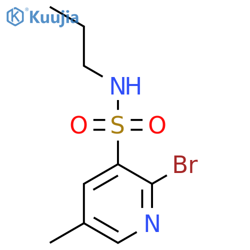2-bromo-5-methyl-N-propylpyridine-3-sulfonamide structure