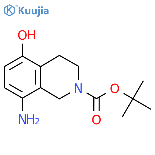 tert-Butyl 8-amino-5-hydroxy-1,2,3,4-tetrahydroisoquinoline-2-carboxylate structure