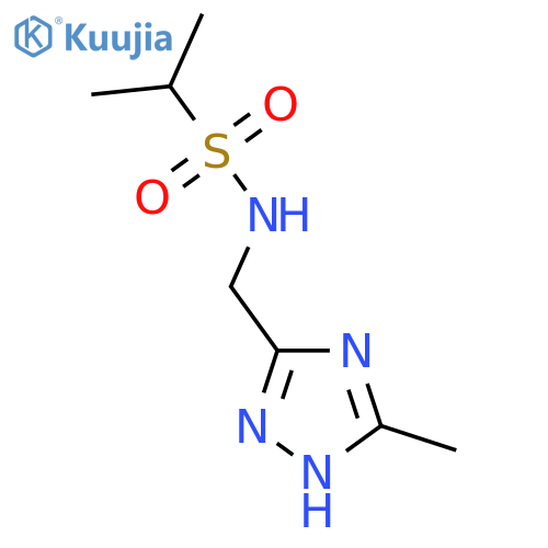 N-[(3-methyl-1H-1,2,4-triazol-5-yl)methyl]propane-2-sulfonamide structure