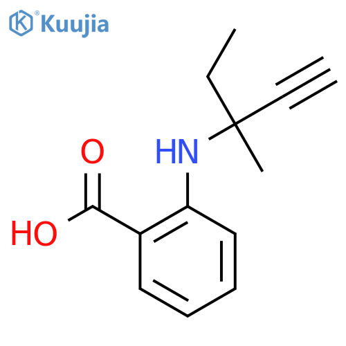 2-[(3-Methylpent-1-yn-3-yl)amino]benzoic acid structure
