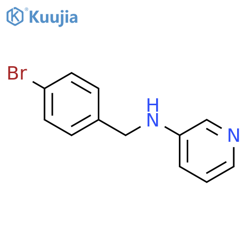 N-[(4-bromophenyl)methyl]pyridin-3-amine structure