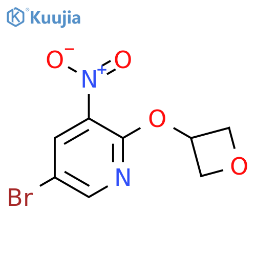 5-Bromo-3-nitro-2-(oxetan-3-yloxy)pyridine structure
