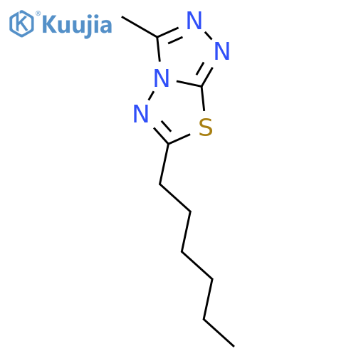 1,2,4-Triazolo[3,4-b][1,3,4]thiadiazole, 6-hexyl-3-methyl- structure