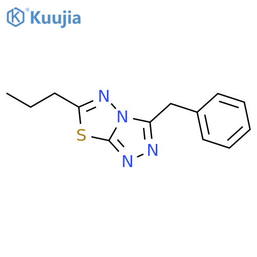 1,2,4-Triazolo[3,4-b][1,3,4]thiadiazole, 3-(phenylmethyl)-6-propyl- structure