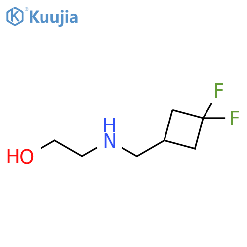 Ethanol, 2-[[(3,3-difluorocyclobutyl)methyl]amino]- structure
