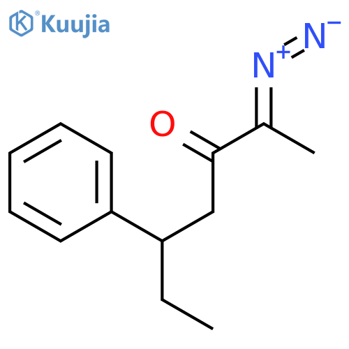 3-Heptanone, 2-diazo-5-phenyl- structure